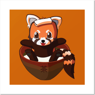 Red Panda Otcha Onsen Posters and Art